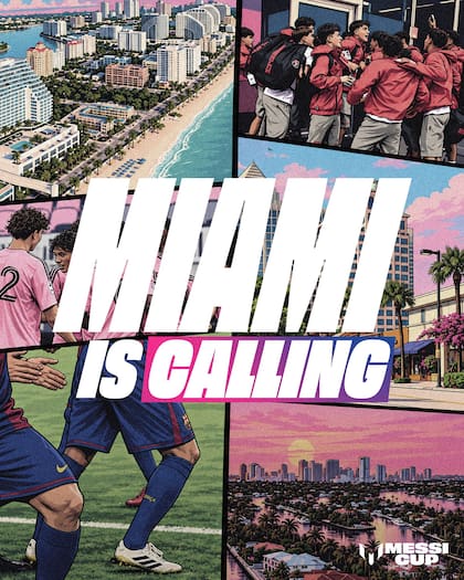 El póster con el que las redes sociales de la Messi Cup anunciaron la llegada de la edición 2026