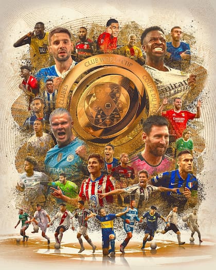 El poster del Mundial de Clubes, con el trofeo en el centro