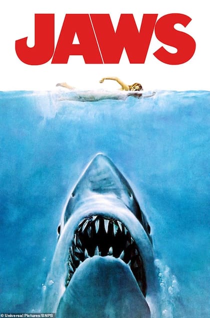 El póster original de Jaws, que sigue siendo un ícono del cine