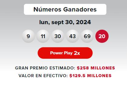 El pozo del Powerball en Estados Unidos sigue en aumento.