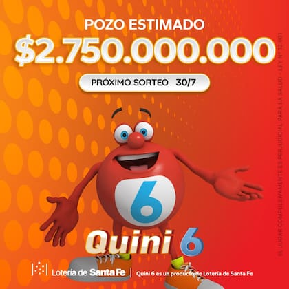 El pozo del Quini 6 este miércoles 30 de julio
