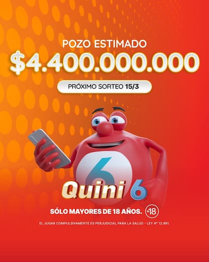El pozo del Quini 6 para este domingo 15 de marzo
