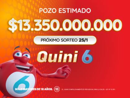 El pozo del Quini 6 para este domingo 25