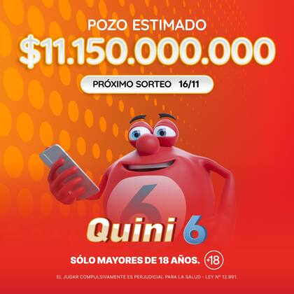 El pozo estimado para el sorteo del 16 de noviembre
