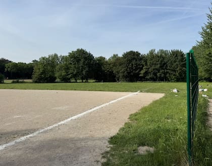 El predio donde practican softball