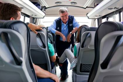 El preidente del COI, recorrió las sedes olímpicas, junto a La Nación