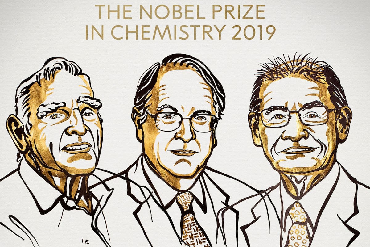 El Premio Nobel de Química 2019 fue para los creadores de las baterías de iones de litio