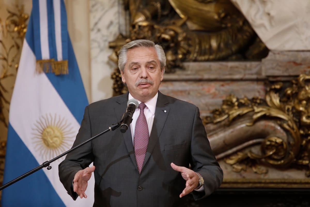 El presidente Alberto Fernandez