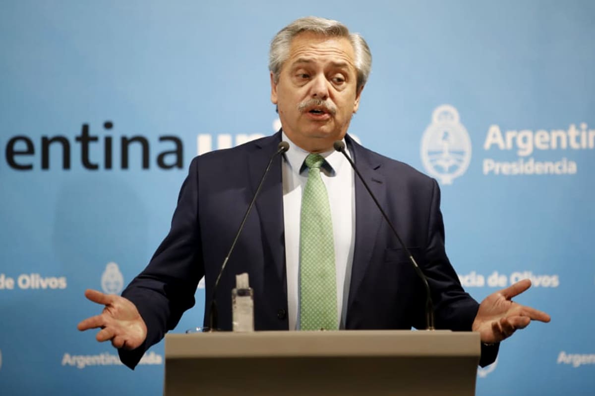 El presidente Alberto Fernández