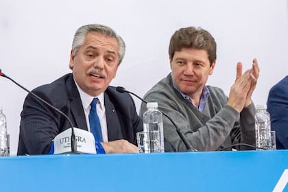 El presidente Alberto Fenández junto a Gustavo Melella, gobernador de Tierra del Fuego