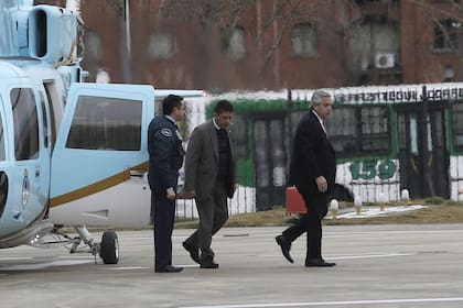El presidente Alberto Fernández, al llegar a la Casa Rosada