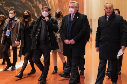El Presidente Alberto Fernandez durante su gira presidencial. reunion con Xin Jinping, la incorporación de Argentina a la Franja y a la Ruta de la Seda y visitas a la empresa Huawei.