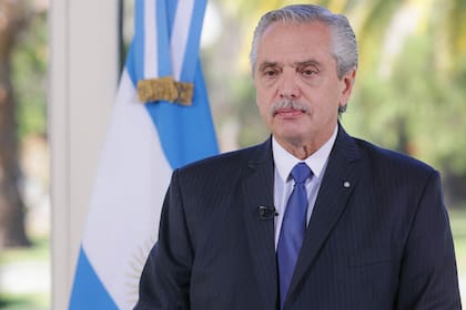 El presidente Alberto Fernández, en cadena nacional