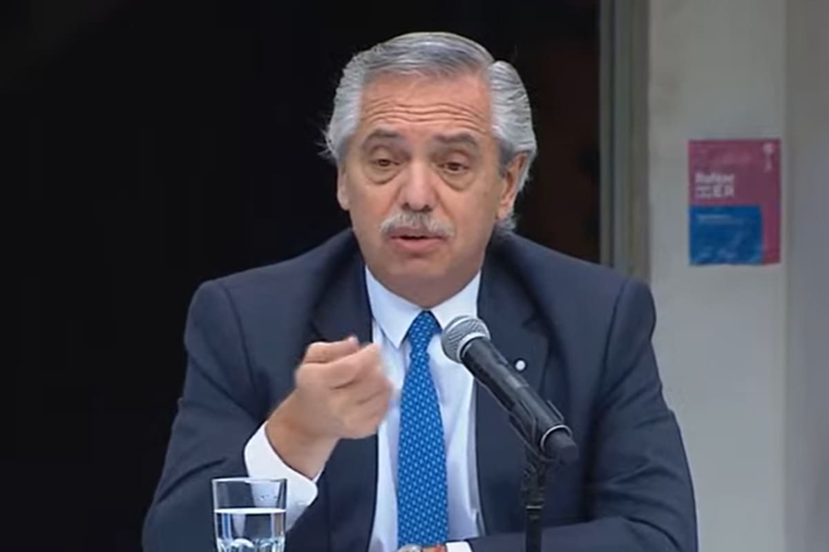 El presidente Alberto Fernández en el acto del Día de los Trabajadores de Emp. Recuperadas