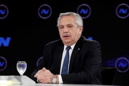 El presidente Alberto Fernández en el programa A Dos Voces