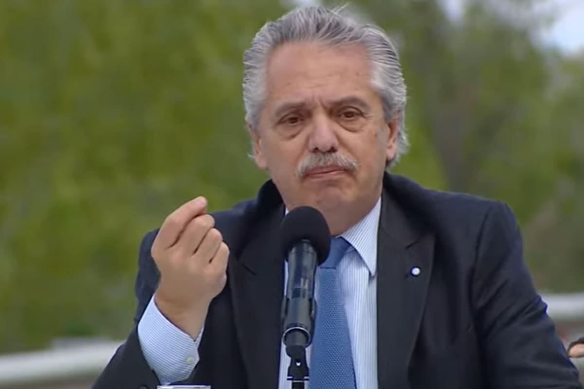El presidente Alberto Fernández, en la inauguración de un tramo de la autopista Ezeiza-Cañuelas