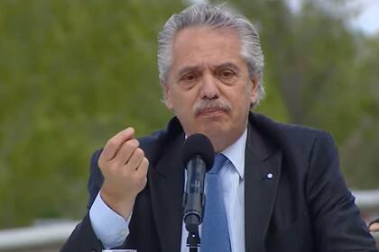 El presidente Alberto Fernández, en la inauguración de un tramo de la autopista Ezeiza-Cañuelas