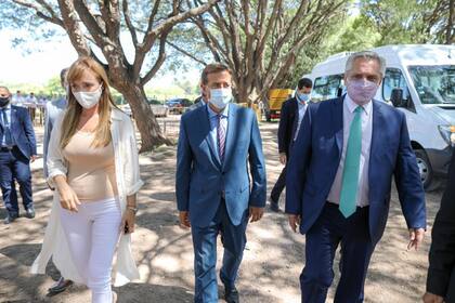 El presidente Alberto Fernandez en la Pcia. de Mendoza