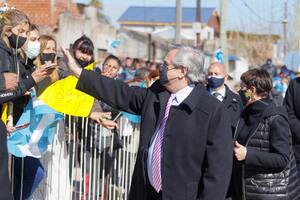 El presidente Alberto Fernández en Quilmes, donde habló con LA NACION.