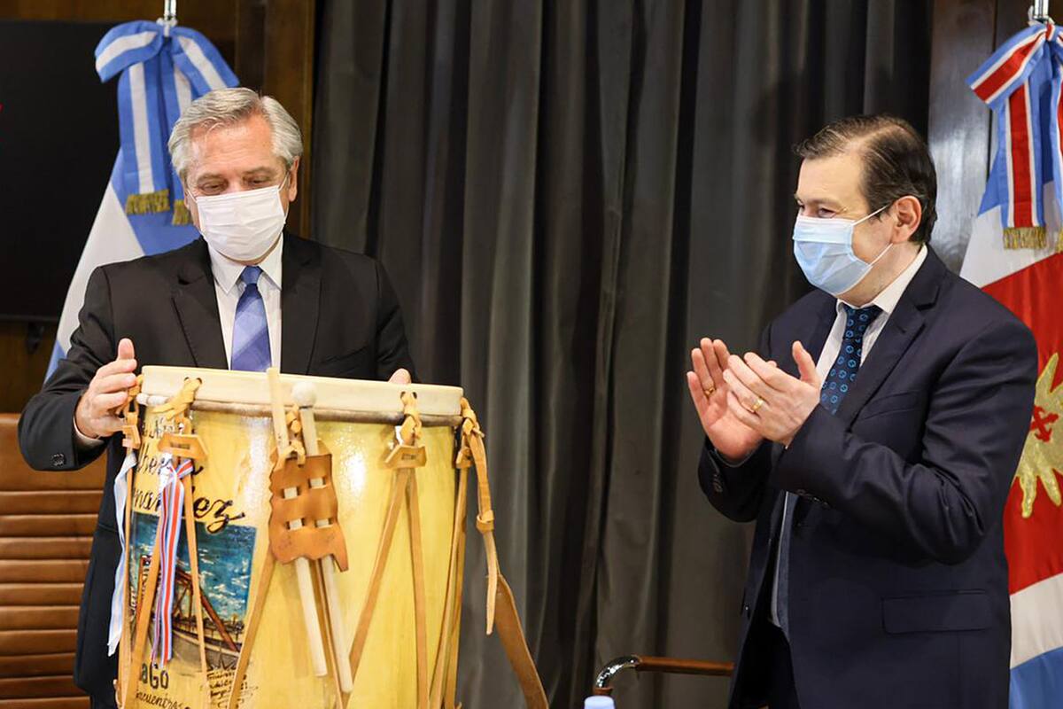 El presidente Alberto Fernández en Santiago del Estero junto con el gobernador Zamora