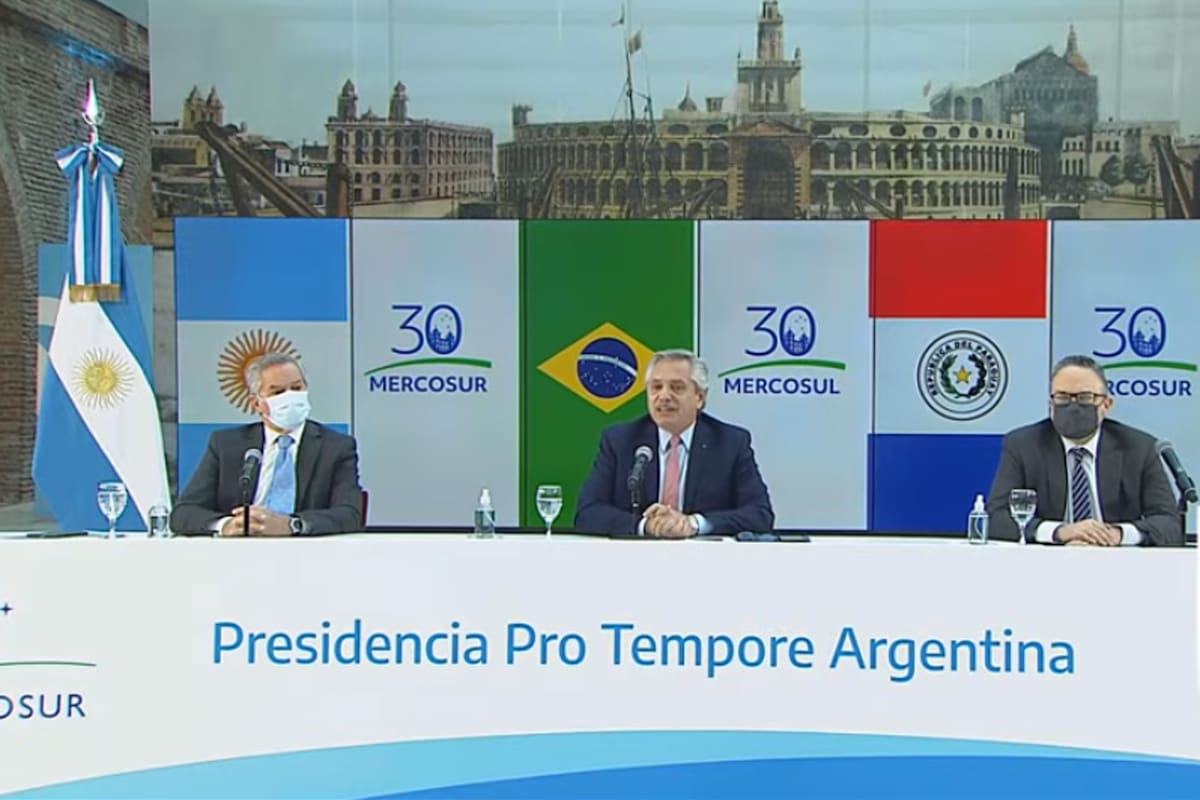 El presidente Alberto Fernández encabeza la Cumbre de Jefes de Estado del Mercosur