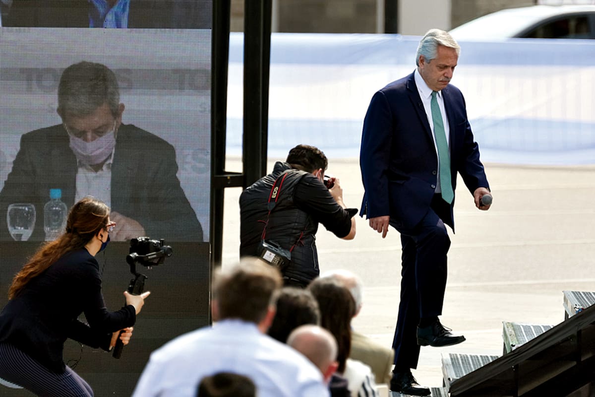 El presidente Alberto Fernandez encabezó un acto en Tecnópolis