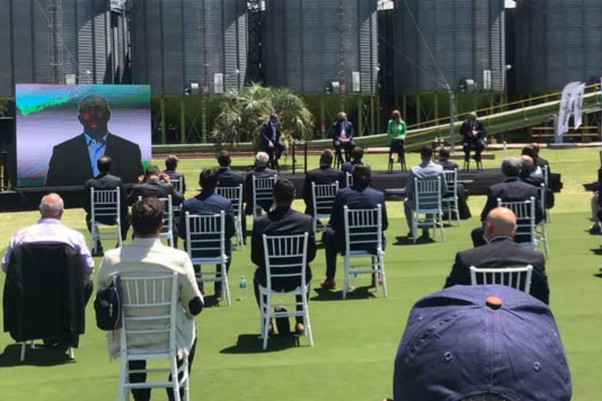 El presidente Alberto Fernández estuvo en el acto donde Syngenta anunció que exportará granos y, además, invertirá US$25 millones