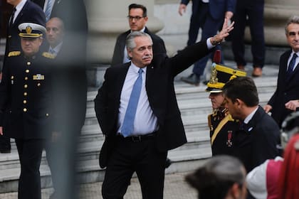 El presidente Alberto Fernández llega a la Catedral Metropolitana