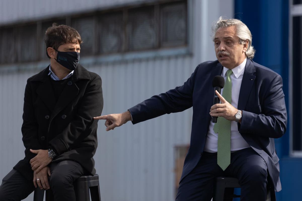 El presidente Alberto Fernández se mostró junto al gobernador Axel Kicillof