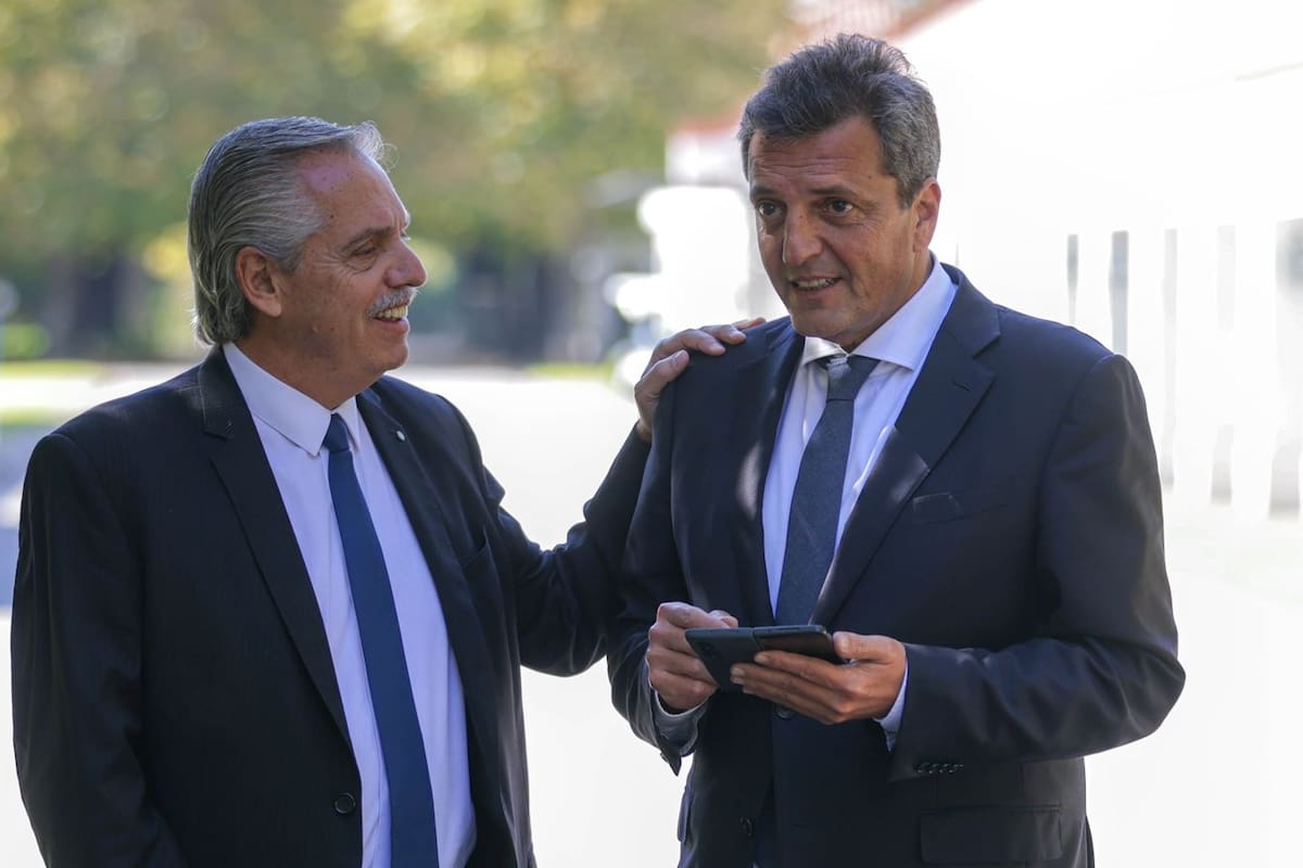 El presidente Alberto Fernández y el ministro de Economía, Sergio Massa