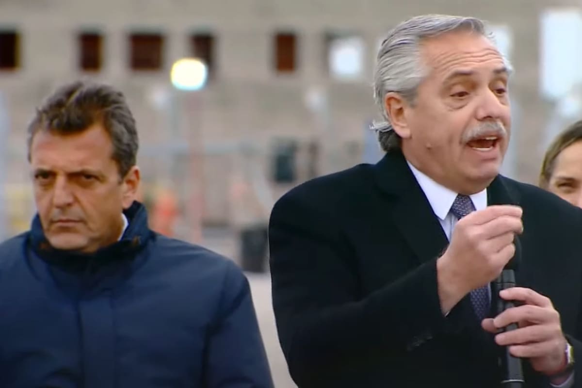 El presidente Alberto Fernández y el ministro de Economía y aspirante a la Casa Rosada, Sergio Massa