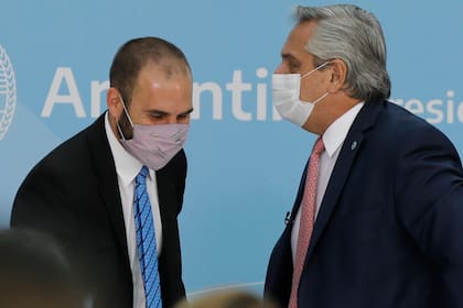 El presidente, Alberto Fernández, y el ministro de Economía, Martín Guzmán