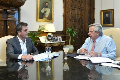 El presidente Alberto Fernández y el ministro de Economía, Sergio Massa