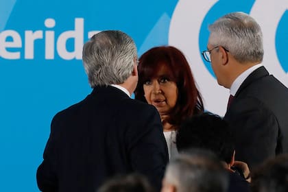 El presidente Alberto Fernández y la vicepresidenta Cristina Kirchner, en un acto de 2021