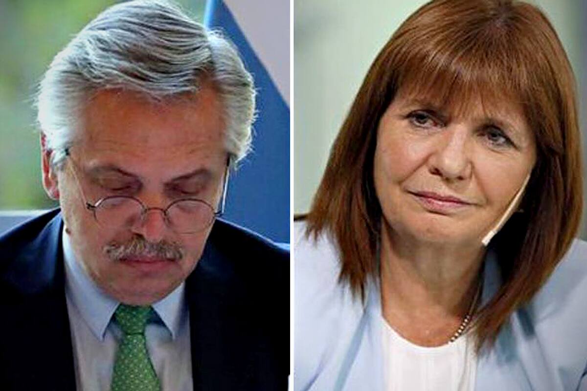 El presidente Alberto Fernández y Patricia Bullrich