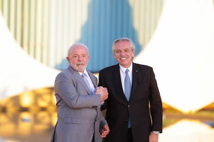 El presidente Alberto Fernández y su par Lula da Silva, en el encuentro en Brasilia