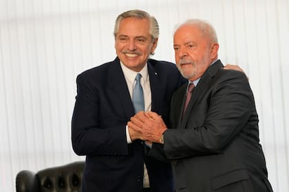 El presidente argentino, Alberto Fernández, y su par brasileño, Luiz Inácio Lula da Silva