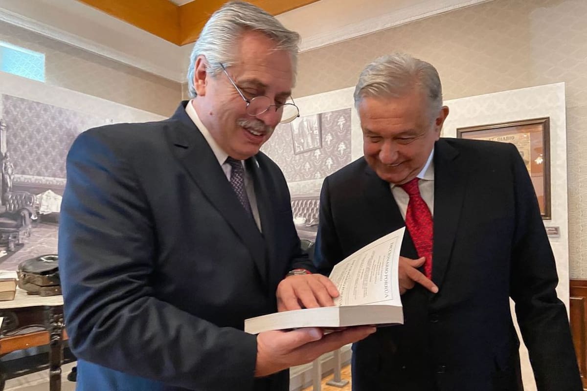 El presidente argentino, Alberto Fernández, y su par mexicano Andrés Manuel López Obrador
