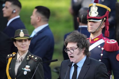 El presidente argentino Javier Milei habló menos de seis minutos en el acto por el reclamo de la soberanía de Malvinas