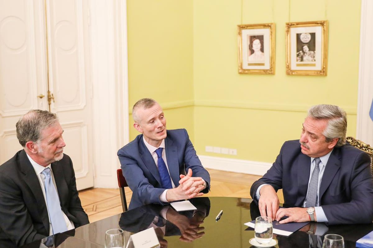 El Presidente ayer junto al CEO de Netflix