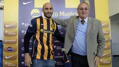 El presidente Broglia, cuando Javier Pinola llegó a Rosario Central