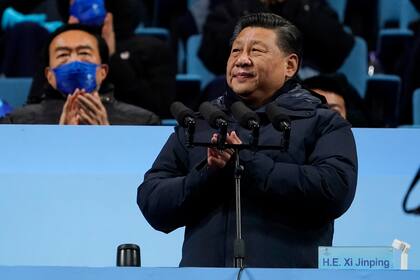 El presidente chino, Xi Jinping, observa la inauguración de los Juegos Olímpicos de Invierno