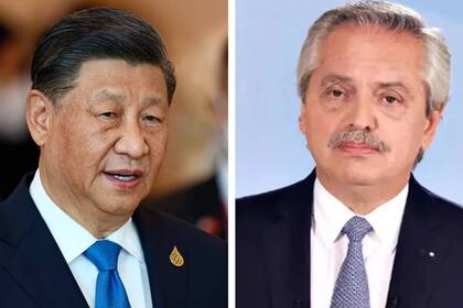 El presidente chino Xi Jinping y su par argentino, Alberto Fernández