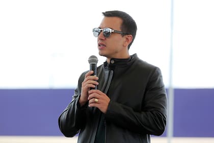 El presidente Daniel Noboa, durante la inauguración de una obra pública en Quito (Archivo)