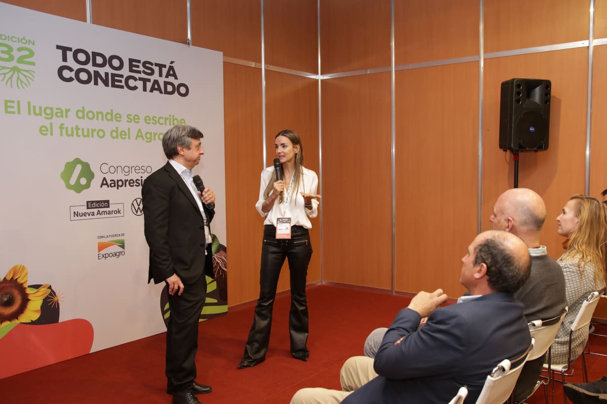 El presidente de Aapresid, Marcelo Torres, y la secretaria de Comercio Exterior de Santa Fe, Georgina Losada