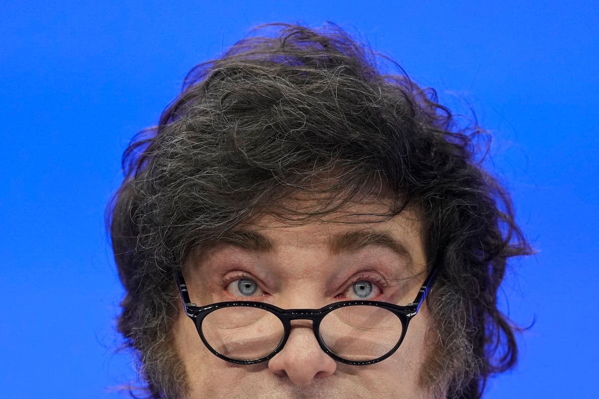 El presidente de Argentina, Javier Milei, en Davos