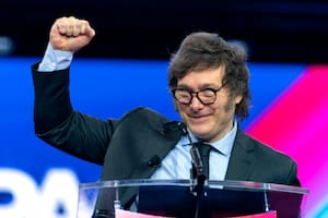 El presidente de Argentina, Javier Milei, habla durante la Conferencia de Acción Política Conservadora