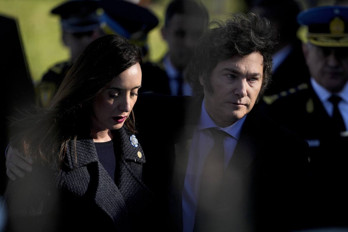 El presidente de Argentina, Javier Milei, y la vicepresidenta Victoria Villarruel,