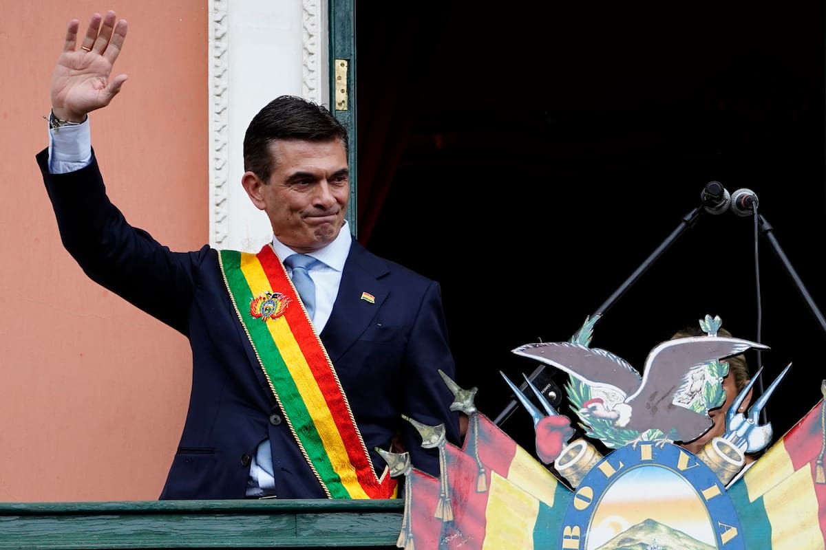 El presidente de Bolivia, Rodrigo Paz, durante su investidura en noviembre de 2025