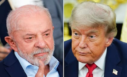 El presidente de Brasil, Luiz Inácio Lula da Silva, junto a su par norteamericano Donald Trump